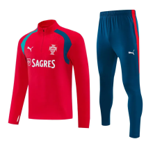 26-27 Portugal Red Half Pull Tracksuit (半拉链)