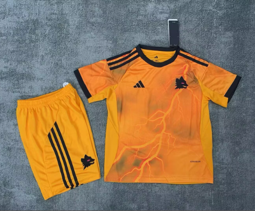 25-26 Roma Away Kids Soccer Jersey