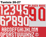 26-27 Tunisia Away Fans Soccer Jersey