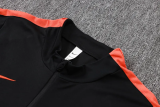 26-27 Netherlands Black Half Pull Tracksuit #B26043(半拉链)