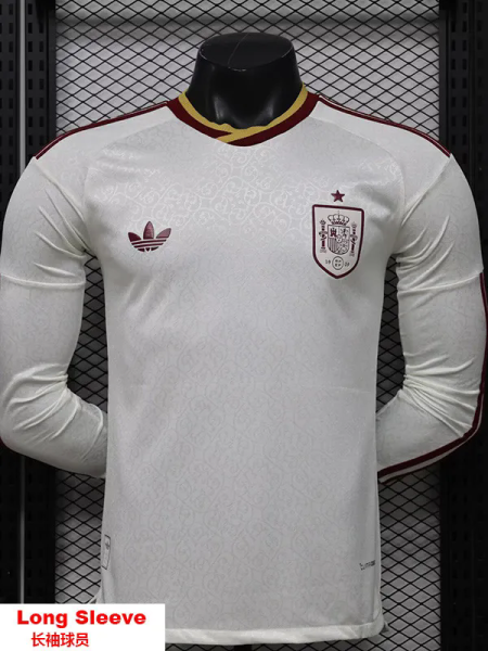 26-27 Spain Away Long Sleeve Player Version Soccer Jersey (长袖球员)