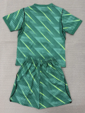 26-27 France Green Goalkeeper Kids Soccer Jersey