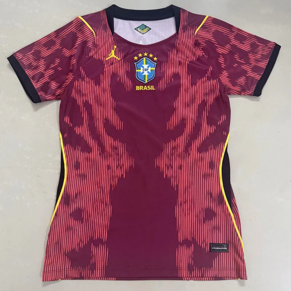 26-27 Brazil JD Red Goalkeeper Women Soccer Jersey (女)