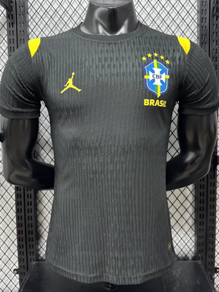 26-27 Brazil Black Player Version Training shirts (黄飞人标)