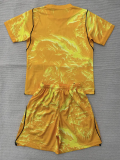 26-27 England Yellow Goalkeeper Kids Soccer Jersey