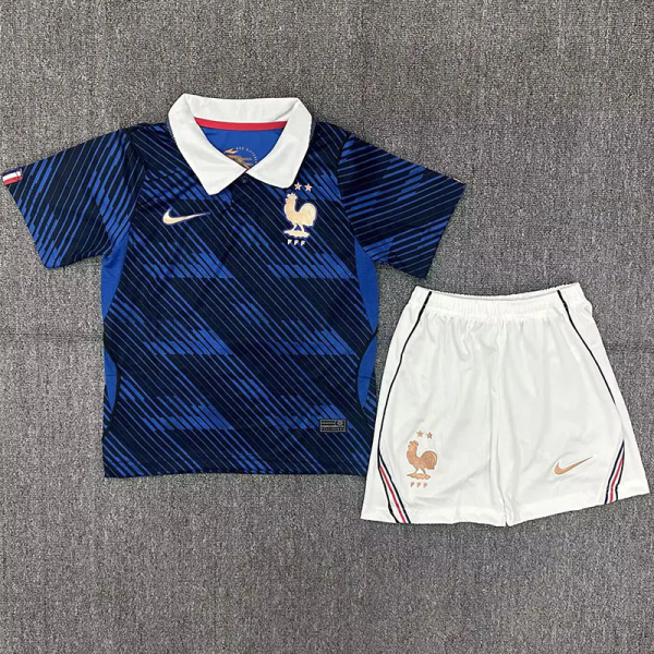 26-27 France Home Kids Soccer Jersey