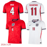 26-27 England Away Long Sleeve Soccer Jersey (长袖)