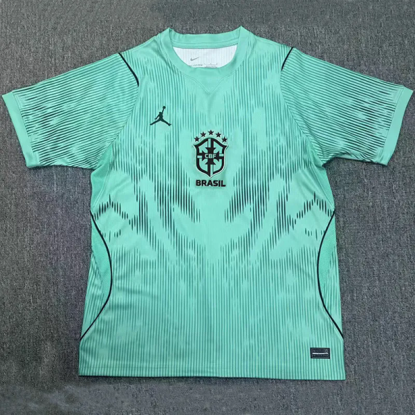 26-27 Brazil Blue Goalkeeper Fans Soccer Jersey