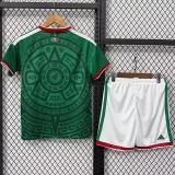 26-27 Mexico Home Kids Soccer Jersey