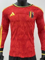 26-27 Belgium Home Long Sleeve Player Version Soccer Jersey (长袖球员)