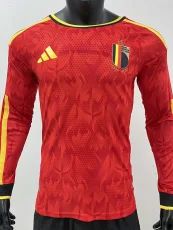 26-27 Belgium Home Long Sleeve Player Version Soccer Jersey (长袖球员)