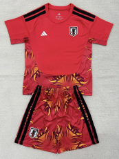 26-27 Japan Red Goalkeeper Kids Soccer Jersey