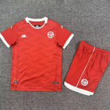 26-27 Tunisia Home Kids Soccer Jersey