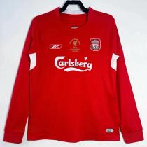 2004-2005 LIV Home Long Sleeve Retro Soccer Jersey (长袖)前带字
