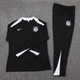 25-26 Corinthians Black Half Pull Tracksuit (半拉链)