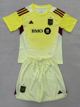 25-26 Los Angeles Light Yellow GoalKeeper Kids Soccer Jersey