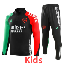 24-25 ARS Black Kids Half Pull Tracksuit (童装)(半拉链)