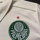 25-26 Palmeiras White Polo Short Sleeve