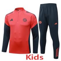 2025-26 Bayern Orange Kids Half Pull Tracksuit#E25120(童装)(半拉链)