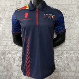 2023 F1 Red Bull #1 Royal Blue Polo Red Racing Suit(有领1号)