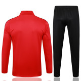 2025-26 Man Utd Red Kids Half Pull Tracksuit #E2596(童装)(半拉链)