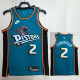 22-23 Pistons CUNNINGHAM #2 Blue Top Quality Hot Pressing NBA Jersey (Retro Logo)
