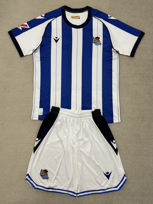 2025-26 Real Sociedad Home Football Jersey for Kids