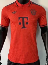 24-25 Bayern Red Special Edition Player Version Soccer Jersey *三叶草翻领