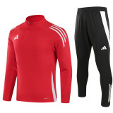 2024 AD Red Half Pull Tracksuit (半拉链)