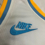 22-23 LAKERS JAMES #6 White Top Quality Hot Pressing NBA Jersey (Retro Logo)