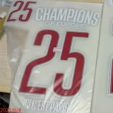 24-25 PSG Home champions Of Europe 25 ICI C'ESTParis Player Version Soccer Jersey带星