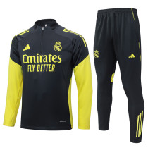 2025-26 RMA Dark gray Half Pull Tracksuit #B2563(半拉链）