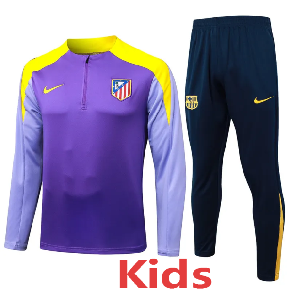 25-26 ATM Purple Kids Half Pull Tracksuit #E25136