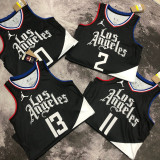 22-23 Clippers LEONARD #2 Black Top Quality Hot Pressing NBA Jersey (Trapeze Edition)