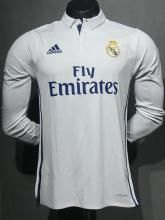 2016-2017 RMA Home Player Version 长袖球员 Long Sleeve Retro Soccer Jersey