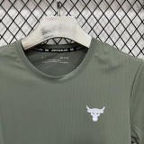 A222 UA Green High Quality Casual T-Shirt #牛头