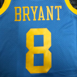 2002 LAKERS BRYANT #8 Light blue Retro Top Quality Hot Pressing NBA Jersey