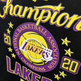 T214 Lakers Black High Quality Casual T-Shirt