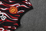 25-26 Man Utd Black red Tank top and shorts suit
