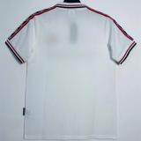 1998 Man Utd White Retro Retro Soccer Jersey