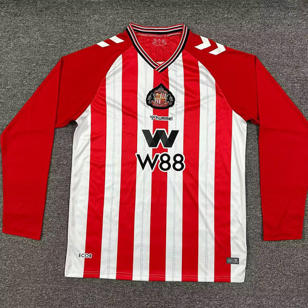 2025-26 Sunderland Home Long Sleeve Soccer Jersey (长袖）