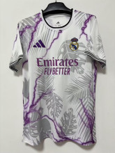 2025-26 RMA White Special Edition Fans Training Shirts(闪电紫)