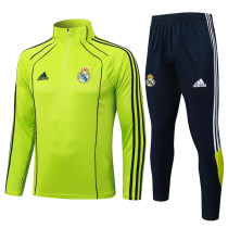 2025-26 RMA Grass green Half Pull Tracksuit #B2545(半拉链）