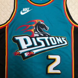 22-23 Pistons CUNNINGHAM #2 Blue Top Quality Hot Pressing NBA Jersey (Retro Logo)