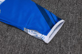 2025-26 RMA White blue Half Pull Tracksuit #B2571(半拉链）
