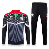 2016-2017 Palestine Black Half Pull Tracksuit (半拉链)