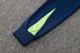 24-25 Brazil Lake blue Hoodie Half Pull Tracksuit #F567半拉连帽