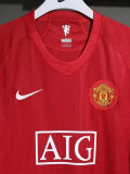 2007-2008 Man Utd Home Player Version 球员 Retro Soccer Jersey