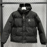 24-25 MF7 KELME Black Hooded Cotton Coat #棉衣