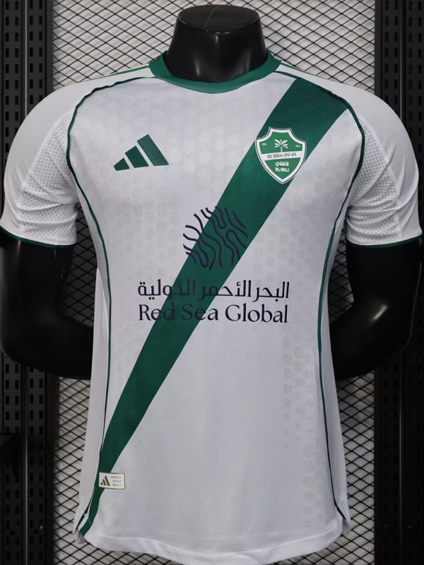 2025-26 Al-Ahli Saudi White Player Version SoccerJersey